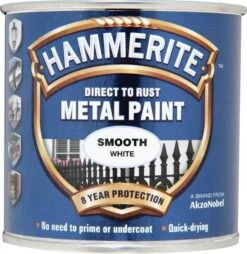 Hammerite White Gloss Metal Paint, 250ml -Hammerite Shop hammerite white gloss metal paint 250ml5011867202013 08c bq