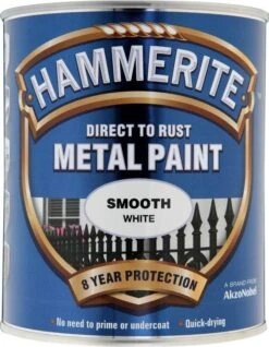 Hammerite White Gloss Metal Paint, 750ml -Hammerite Shop hammerite white gloss metal paint 750ml5011867202167 08c bq