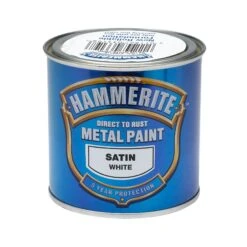 Hammerite White Satinwood Metal Paint, 250ml -Hammerite Shop hammerite white satinwood metal paint 250ml5011867033198 08c bq