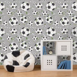 Holden Décor Grey Football Smooth Wallpaper -Hammerite Shop holden decor grey football smooth wallpaper5022976420601 01i bq