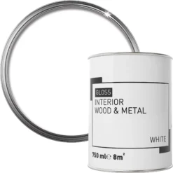 Interior White Gloss Metal & Wood Paint, 750ml -Hammerite Shop interior white gloss metal wood paint 750ml5059340188201 37c bq