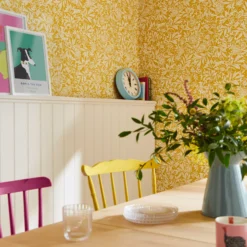 Joules Yellow Ditsy Floral Smooth Wallpaper -Hammerite Shop joules yellow ditsy floral smooth wallpaper5011583526066 20i bq