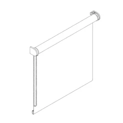 Kitchen & Bathroom Blinds Corded Plain Grey Blackout Roller Blind (W)60cm (L)180cm -Hammerite Shop kitchen bathroom blinds corded plain grey blackout roller blind w 60cm l 180cm5059340459295 03t