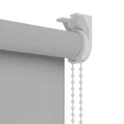 Kitchen & Bathroom Blinds Corded Plain Grey Blackout Roller Blind (W)60cm (L)180cm -Hammerite Shop kitchen bathroom blinds corded plain grey blackout roller blind w 60cm l 180cm5059340459295 42c