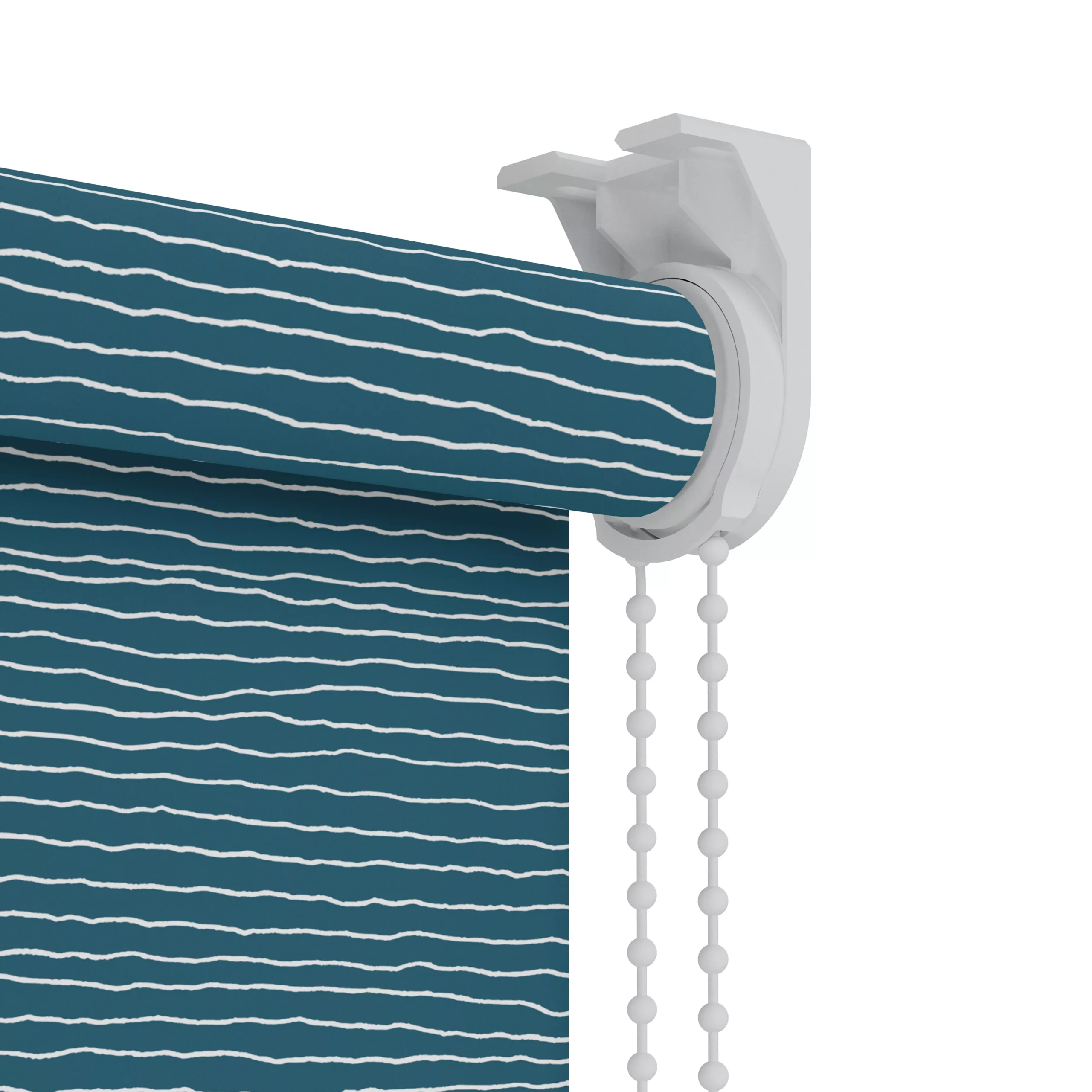 Kitchen & Bathroom Blinds Corded Stripe Print Navy Blackout Roller Blind (W)180cm (L)180cm 4 Kitchen & Bathroom Blinds Corded Stripe Print Navy Blackout Roller Blind (W)180cm (L)180cm - Image 2