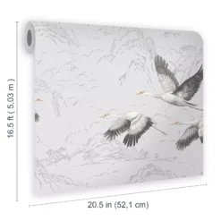 Laura Ashley Animalia Bird Silver Effect Smooth Wallpaper -Hammerite Shop laura ashley animalia bird silver effect smooth wallpaper5011583468267 02t bq