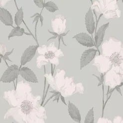 Laura Ashley Fleurir Smoke Green Floral Smooth Wallpaper -Hammerite Shop laura ashley fleurir smoke green floral smooth wallpaper5011583487077 37c bq