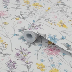 Laura Ashley Multicolour Wild Meadow Smooth Wallpaper -Hammerite Shop laura ashley multicolour wild meadow smooth wallpaper5011583467338 36c bq
