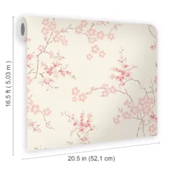 Laura Ashley Oriental Blush Blossom Smooth Wallpaper -Hammerite Shop laura ashley oriental blush blossom smooth wallpaper5011583468083 02t bq