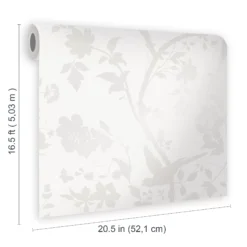 Laura Ashley Oriental Pearlescent White Garden Smooth Wallpaper -Hammerite Shop laura ashley oriental pearlescent white garden smooth wallpaper5011583468175 02t bq