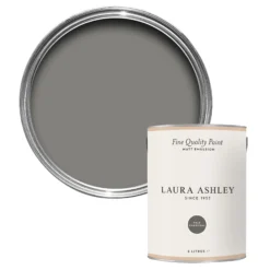 Laura Ashley Pale Charcoal Matt Emulsion Paint, 5L