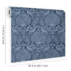 Laura Ashley Peacock Damask Dusky Seaspray Damask Smooth Wallpaper -Hammerite Shop laura ashley peacock damask dusky seaspray damask smooth wallpaper5011583486865 02t bq