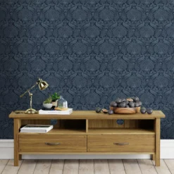 Laura Ashley Peacock Damask Dusky Seaspray Damask Smooth Wallpaper -Hammerite Shop laura ashley peacock damask dusky seaspray damask smooth wallpaper5011583486865 20i bq