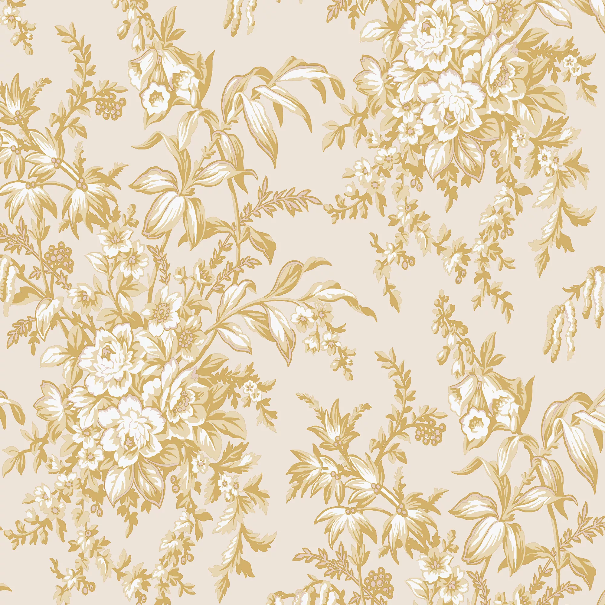 Laura Ashley Picardie Pale Gold Floral Smooth Wallpaper 3 Laura Ashley Picardie Pale Gold Floral Smooth Wallpaper