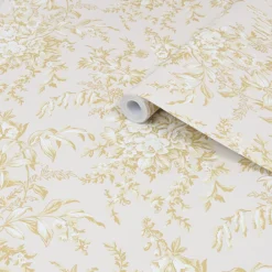Laura Ashley Picardie Pale Gold Floral Smooth Wallpaper 9 Laura Ashley Picardie Pale Gold Floral Smooth Wallpaper -Hammerite Shop laura ashley picardie pale gold floral smooth wallpaper5011583486568 36c bq