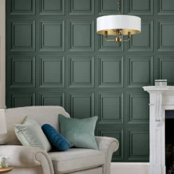 Laura Ashley Redbrook Wood Panel Green Brick / Wood Effect Smooth Wallpaper -Hammerite Shop laura ashley redbrook wood panel green brick wood effect smooth wallpaper5011583545814 21i bq