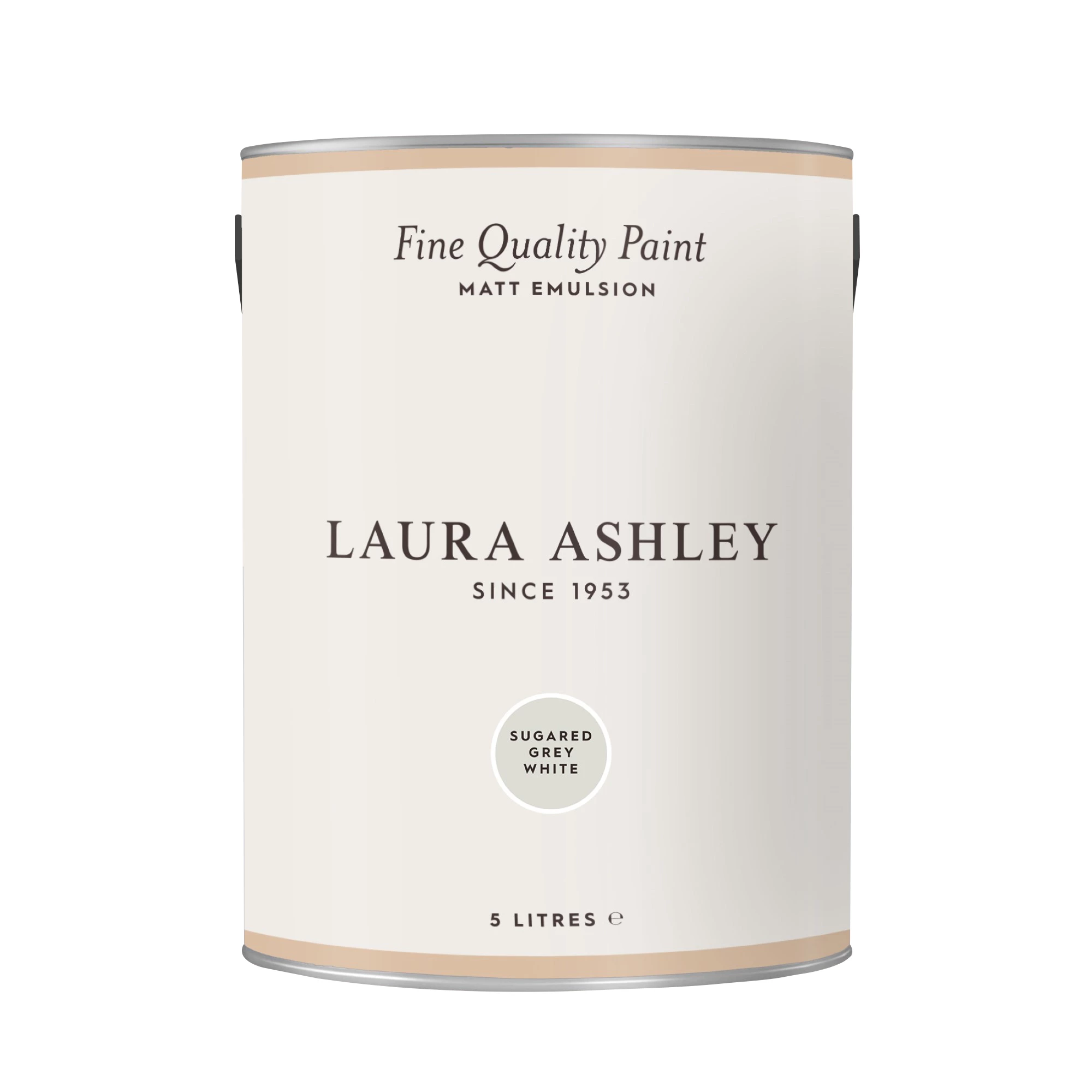 Laura Ashley Sugared Grey White Matt Emulsion Paint, 5L 4 Laura Ashley Sugared Grey White Matt Emulsion Paint, 5L - Image 2