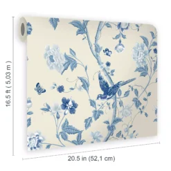 Laura Ashley Summer Palace Royal Blue Floral Smooth Wallpaper 13 Laura Ashley Summer Palace Royal Blue Floral Smooth Wallpaper -Hammerite Shop laura ashley summer palace royal blue floral smooth wallpaper5011583468144 02t bq