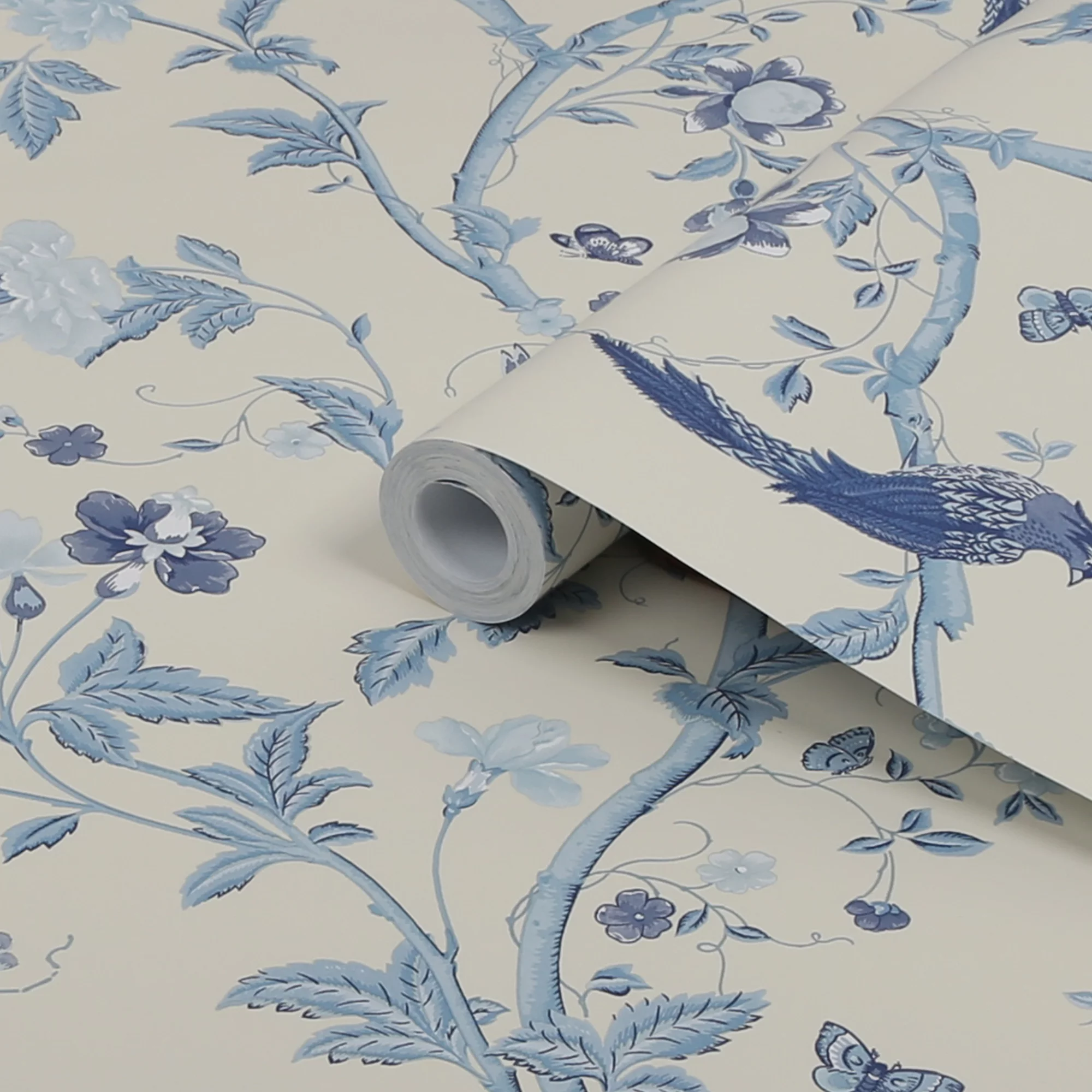 Laura Ashley Summer Palace Royal Blue Floral Smooth Wallpaper 4 Laura Ashley Summer Palace Royal Blue Floral Smooth Wallpaper - Image 2