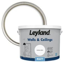 Leyland Pure Brilliant White Matt Emulsion Paint, 10L -Hammerite Shop leyland pure brilliant white matt emulsion paint 10l5010426782546 21c bq