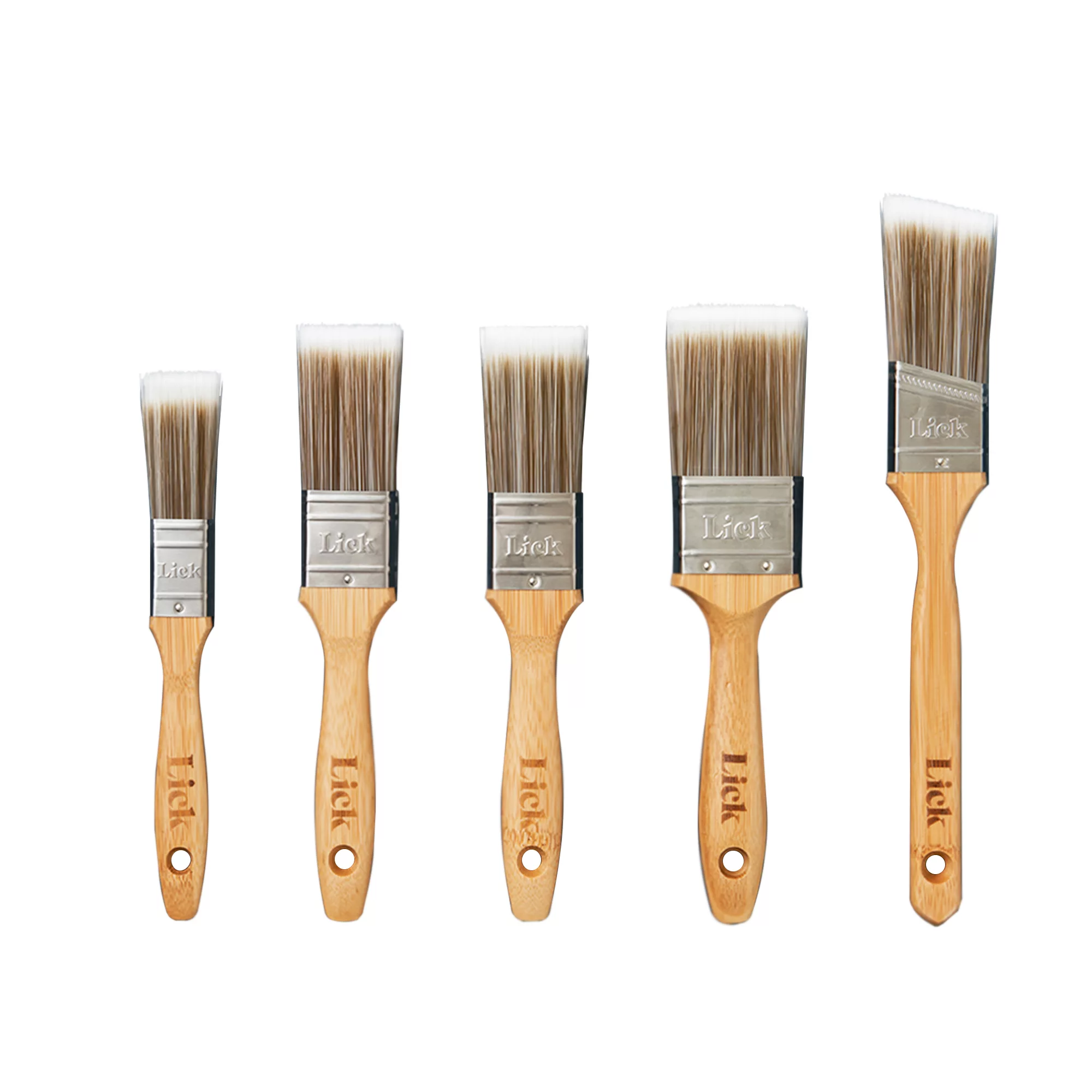Lick Flagged Tip Paint Brush, Set Of 5 3 Lick Flagged Tip Paint Brush, Set Of 5