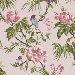 Next Birds & Blooms Mauve Floral Smooth Wallpaper -Hammerite Shop next birds blooms mauve floral smooth wallpaper5011583520170 02c bq
