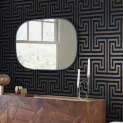 Next Metallic Greek Key Navy Metallic Effect Smooth Wallpaper -Hammerite Shop next metallic greek key navy metallic effect smooth wallpaper5011583521108 20i bq