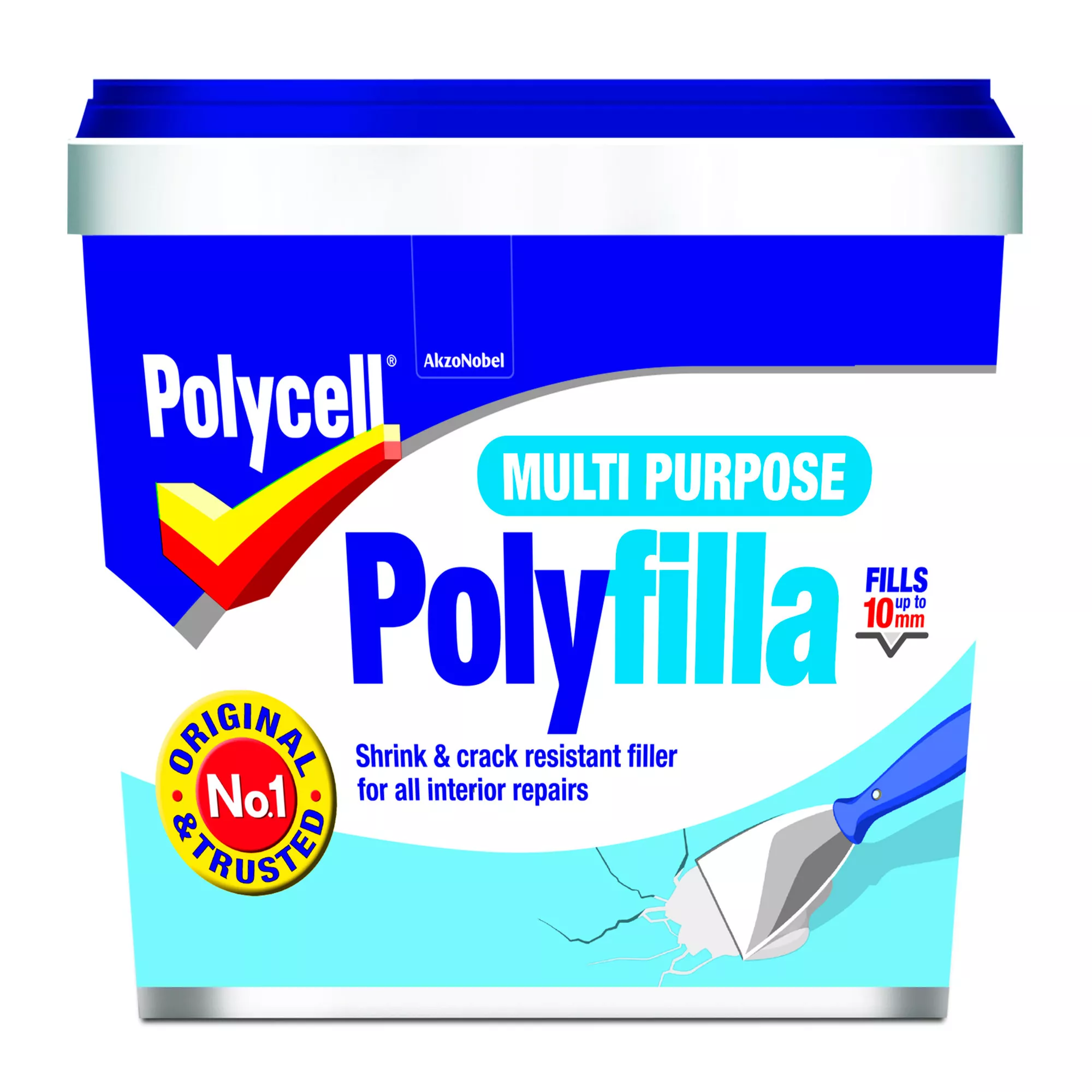 Polycell White Ready Mixed Filler, 2kg 4 Polycell White Ready Mixed Filler, 2kg - Image 2