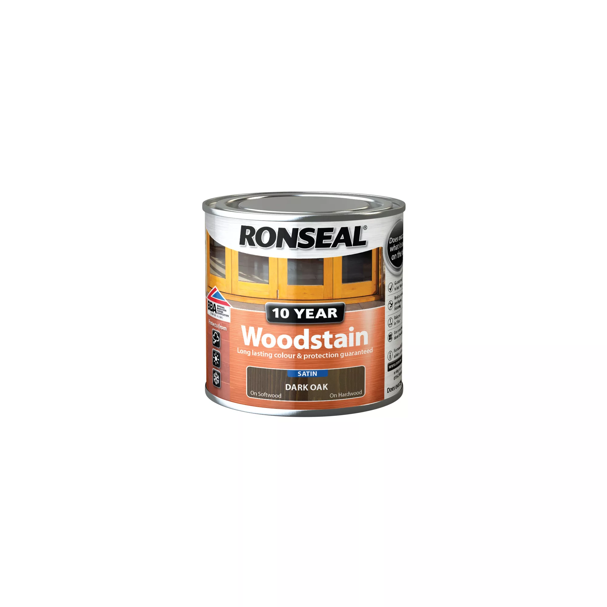 Ronseal Dark Oak Satin Wood Stain, 250ml 3 Ronseal Dark Oak Satin Wood Stain, 250ml