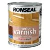 Ronseal Diamond Hard Dark Oak Satin Wood Varnish, 0.75L -Hammerite Shop ronseal diamond hard dark oak satin wood varnish 0 75l5010214868384 08c bq