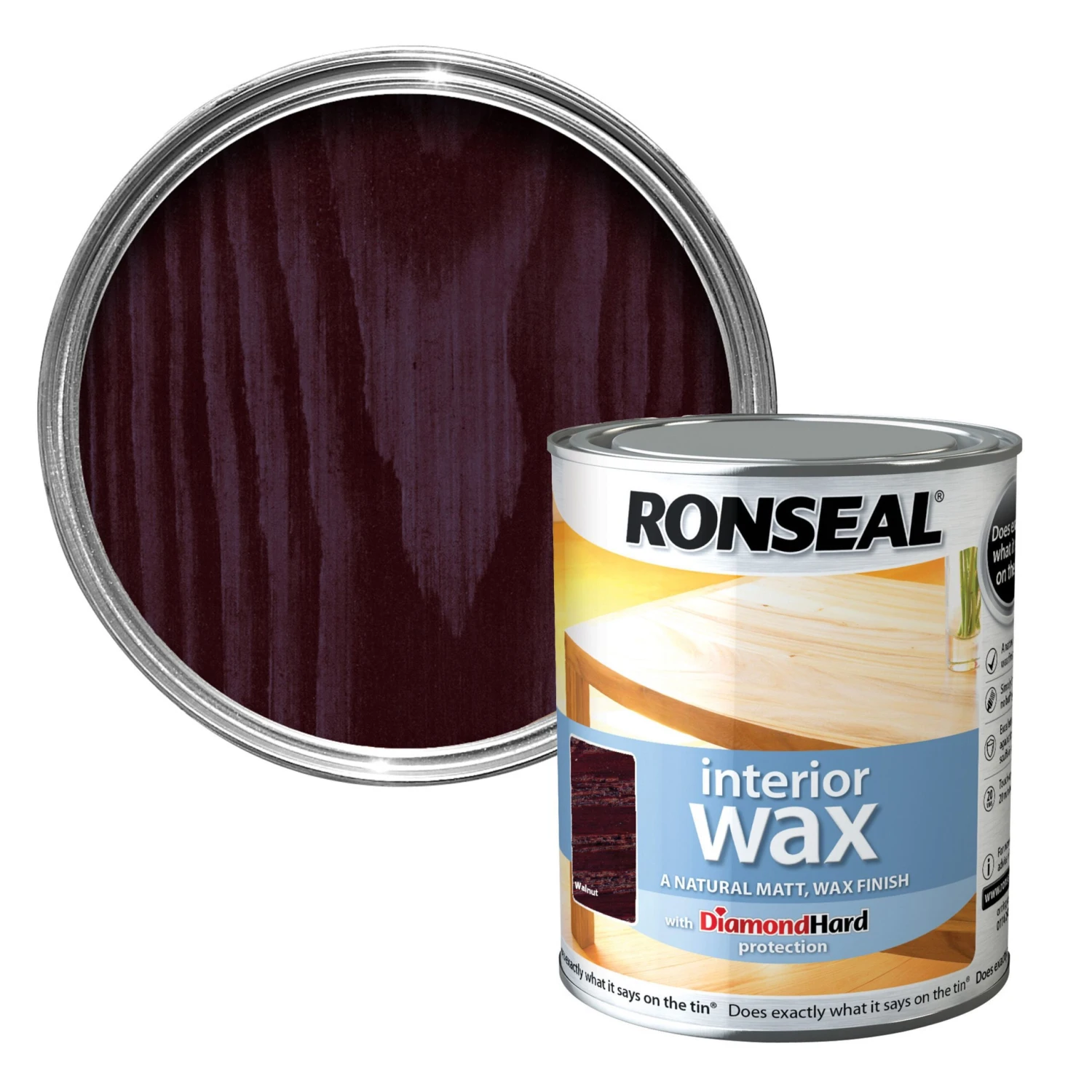 Ronseal Diamond Hard Walnut Matt Wax Wood Wax, 0.75L 3 Ronseal Diamond Hard Walnut Matt Wax Wood Wax, 0.75L