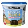 Ronseal Fence Life Plus Dark Oak Matt Fence & Shed Treatment, 9L -Hammerite Shop ronseal fence life plus dark oak matt fence shed treatment 9l5010214876341 08c bq