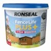 Ronseal Fence Life Plus Harvest Gold Matt Fence & Shed Treatment, 9L -Hammerite Shop ronseal fence life plus harvest gold matt fence shed treatment 9l5010214876426 08c bq