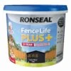 Ronseal Fence Life Plus Tudor Black Oak Matt Fence & Shed Treatment, 9L -Hammerite Shop ronseal fence life plus tudor black oak matt fence shed treatment 9l5010214876419 08c bq