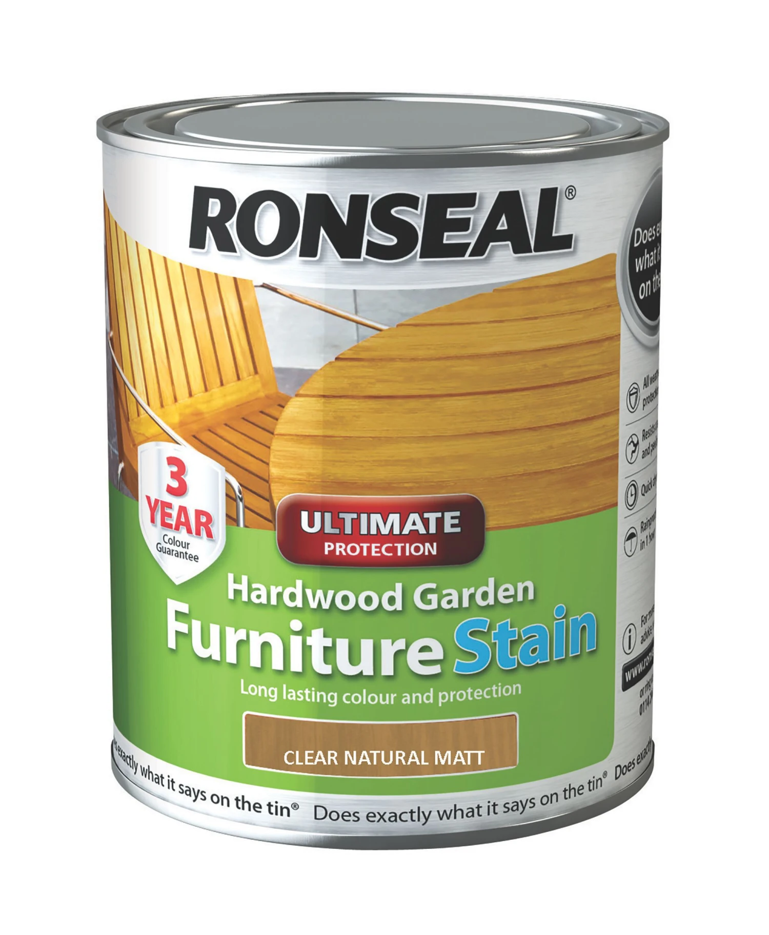 Ronseal Hardwood Furniture Wood Stain, 750ml 4 Ronseal Hardwood Furniture Wood Stain, 750ml - Image 2