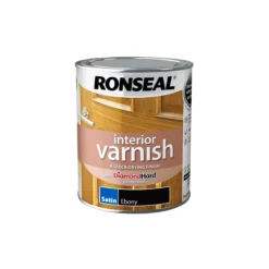 Ronseal Interior Ebony Satin Varnish, 750ml -Hammerite Shop ronseal interior ebony satin varnish 750ml5010214894321 08c bq