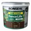 Ronseal One Coat Fence Life Dark Oak Matt Fence & Shed Treatment, 9L 2 Ronseal One Coat Fence Life Dark Oak Matt Fence & Shed Treatment, 9L -Hammerite Shop ronseal one coat fence life dark oak matt fence shed treatment 9l5010214882946 08c bq