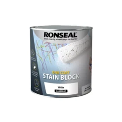 Ronseal One Coat White Matt Wall & Ceiling Stain Block Primer, 2.5L -Hammerite Shop ronseal one coat white matt wall ceiling stain block primer 2 5l5010214869619 08c bq