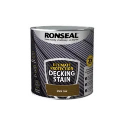 Ronseal Ultimate Protection Dark Oak Matt Decking Wood Stain, 2.5L 5 Ronseal Ultimate Protection Dark Oak Matt Decking Wood Stain, 2.5L -Hammerite Shop ronseal ultimate protection dark oak matt decking wood stain 2 5l5010214891122 08c bq