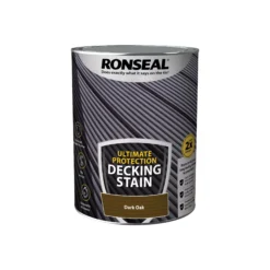 Ronseal Ultimate Protection Dark Oak Matt Decking Wood Stain, 5L 5 Ronseal Ultimate Protection Dark Oak Matt Decking Wood Stain, 5L -Hammerite Shop ronseal ultimate protection dark oak matt decking wood stain 5l5010214891139 08c bq