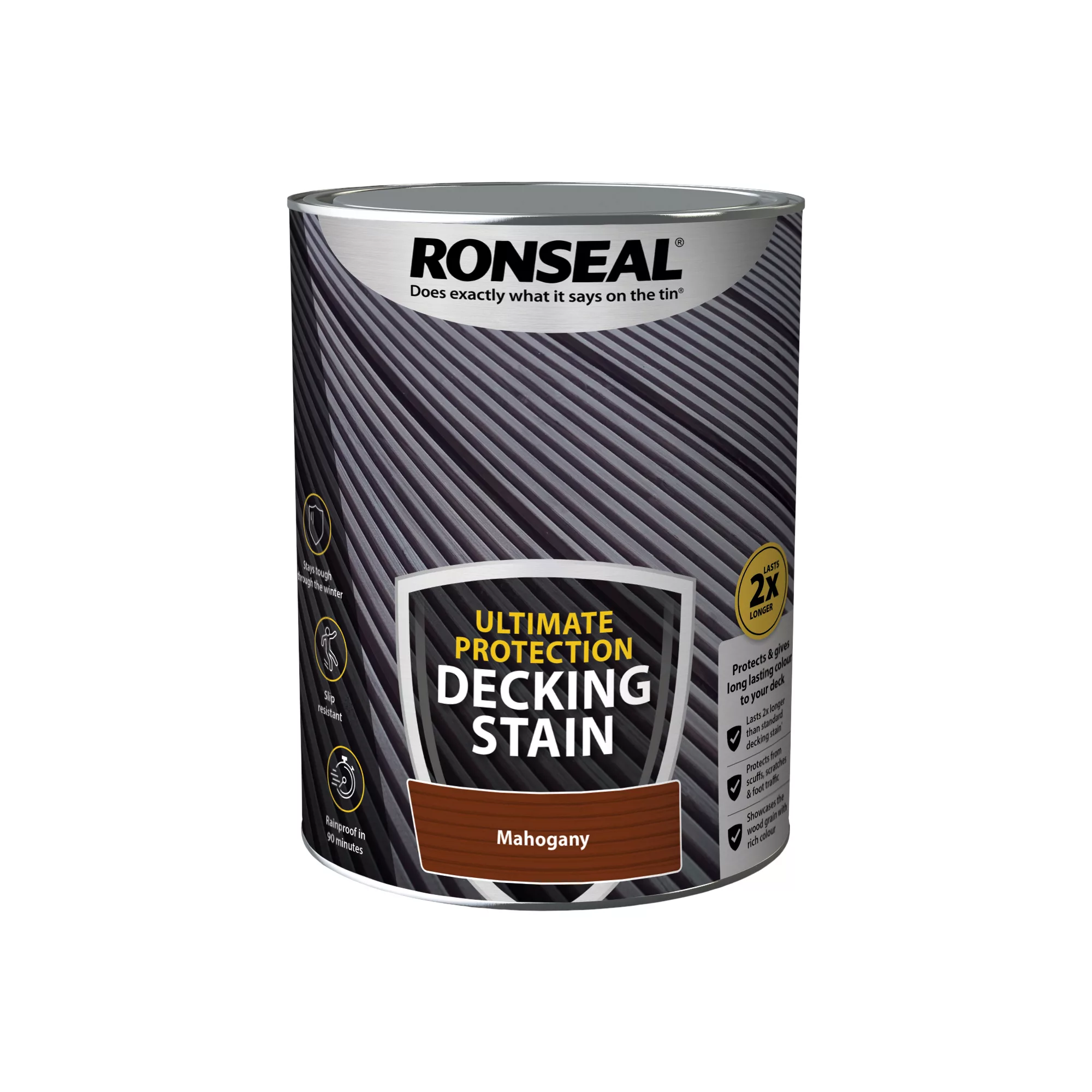 Ronseal Ultimate Protection Rich Mahogany Matt Decking Wood Stain, 5L 4 Ronseal Ultimate Protection Rich Mahogany Matt Decking Wood Stain, 5L - Image 2
