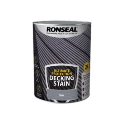 Ronseal Ultimate Protection Slate Matt Decking Wood Stain, 5L 5 Ronseal Ultimate Protection Slate Matt Decking Wood Stain, 5L -Hammerite Shop ronseal ultimate protection slate matt decking wood stain 5l5010214891238 08c bq