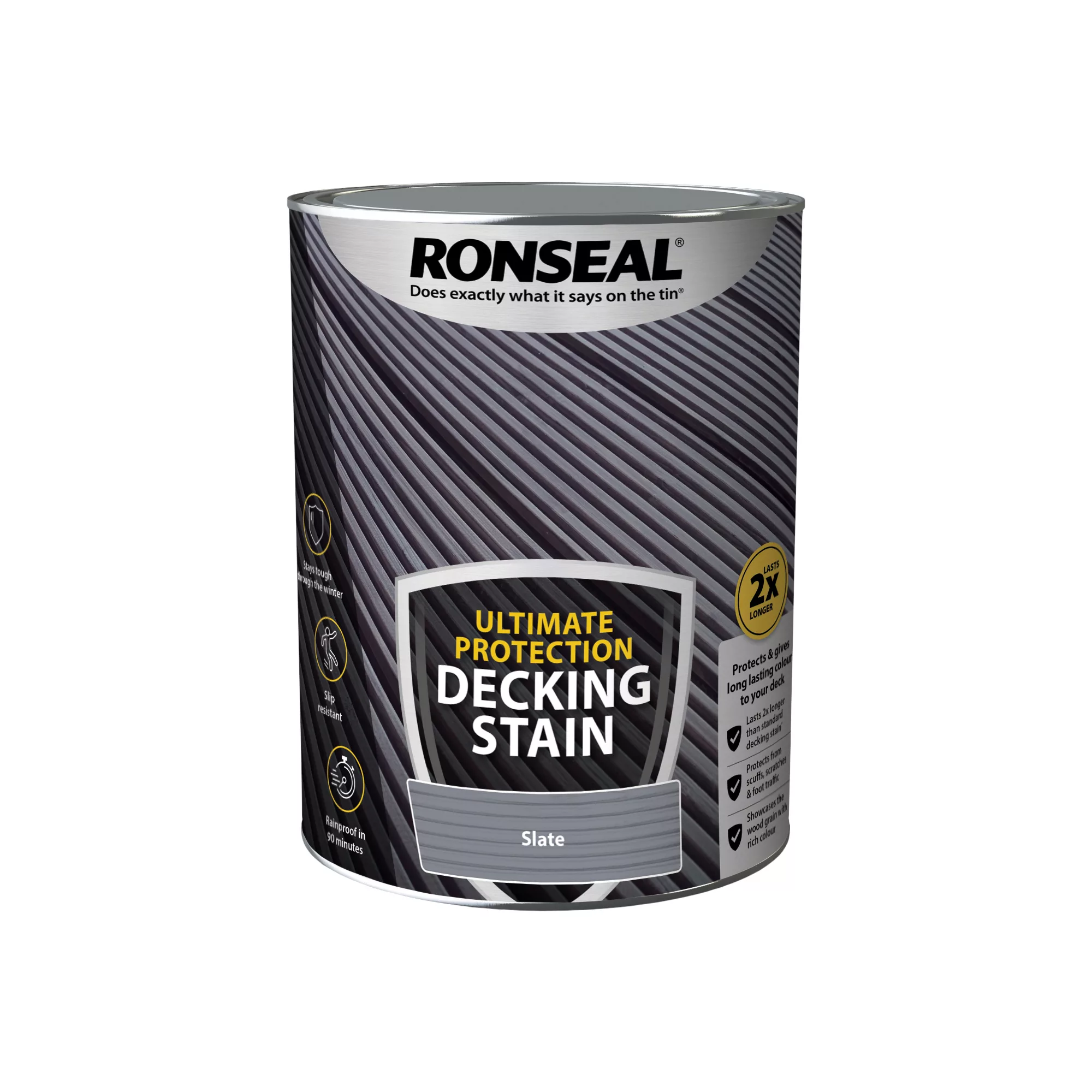 Ronseal Ultimate Protection Slate Matt Decking Wood Stain, 5L 4 Ronseal Ultimate Protection Slate Matt Decking Wood Stain, 5L - Image 2