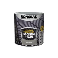 Ronseal Ultimate Protection Stone Grey Matt Decking Wood Stain, 2.5L -Hammerite Shop ronseal ultimate protection stone grey matt decking wood stain 2 5l5010214891214 08c bq