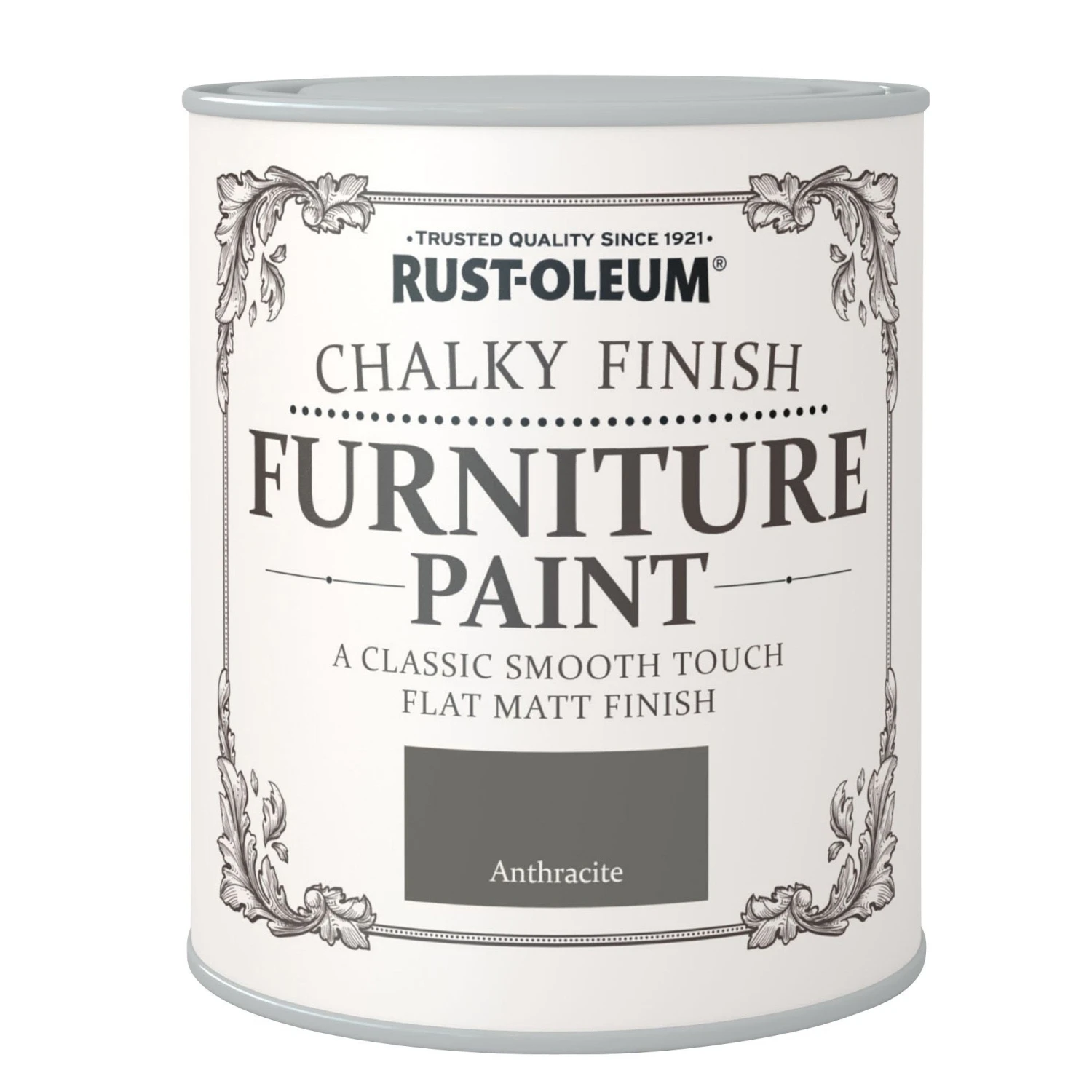Rust-Oleum Anthracite Chalky Effect Matt Furniture Paint, 750ml 4 Rust-Oleum Anthracite Chalky Effect Matt Furniture Paint, 750ml - Image 2