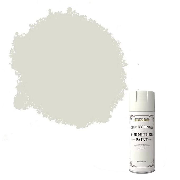 Rust-Oleum Antique White Matt Chalky Effect Multi-surface Spray Paint, 400ml 3 Rust-Oleum Antique White Matt Chalky Effect Multi-surface Spray Paint, 400ml