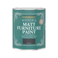 Rust-Oleum Black Sand Matt Furniture Paint, 750ml -Hammerite Shop rust oleum black sand matt furniture paint 750ml5013296131506 08c bq