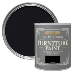 Rust-Oleum Carbon Satinwood Furniture Paint, 750ml -Hammerite Shop rust oleum carbon satinwood furniture paint 750ml5013296032599 07c BQ