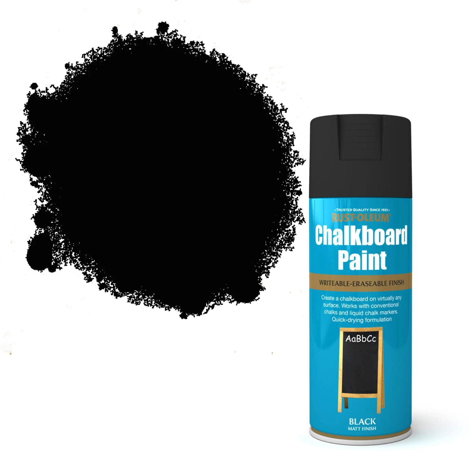Rust-Oleum Chalkboard Black Matt Multi-surface Spray Paint, 400ml 3 Rust-Oleum Chalkboard Black Matt Multi-surface Spray Paint, 400ml