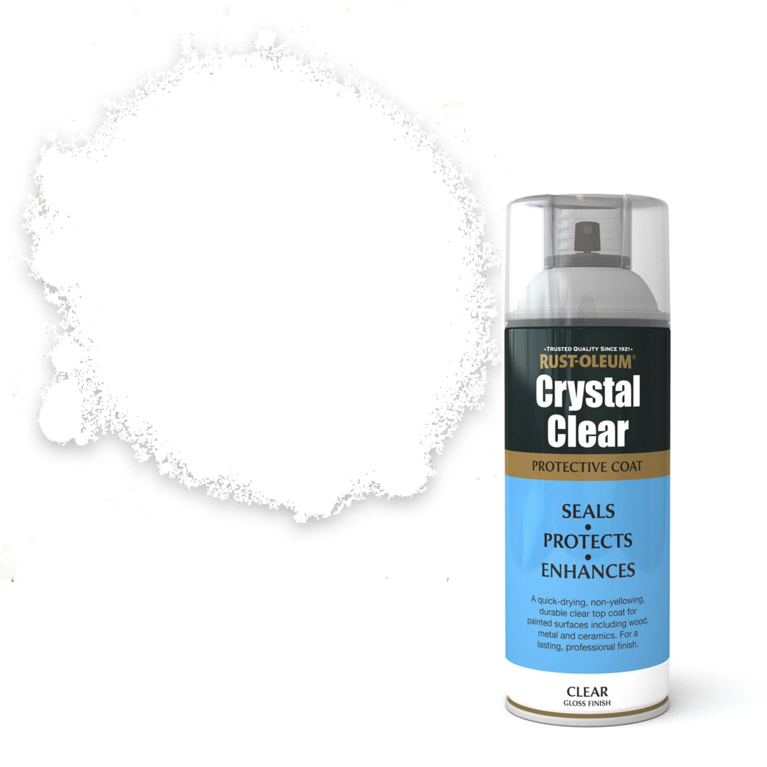 Rust-Oleum Crystal Clear Gloss Lacquer Spray Paint, 400ml 3 Rust-Oleum Crystal Clear Gloss Lacquer Spray Paint, 400ml